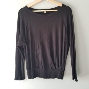 Bordeaux Black Long Sleeve Top Small